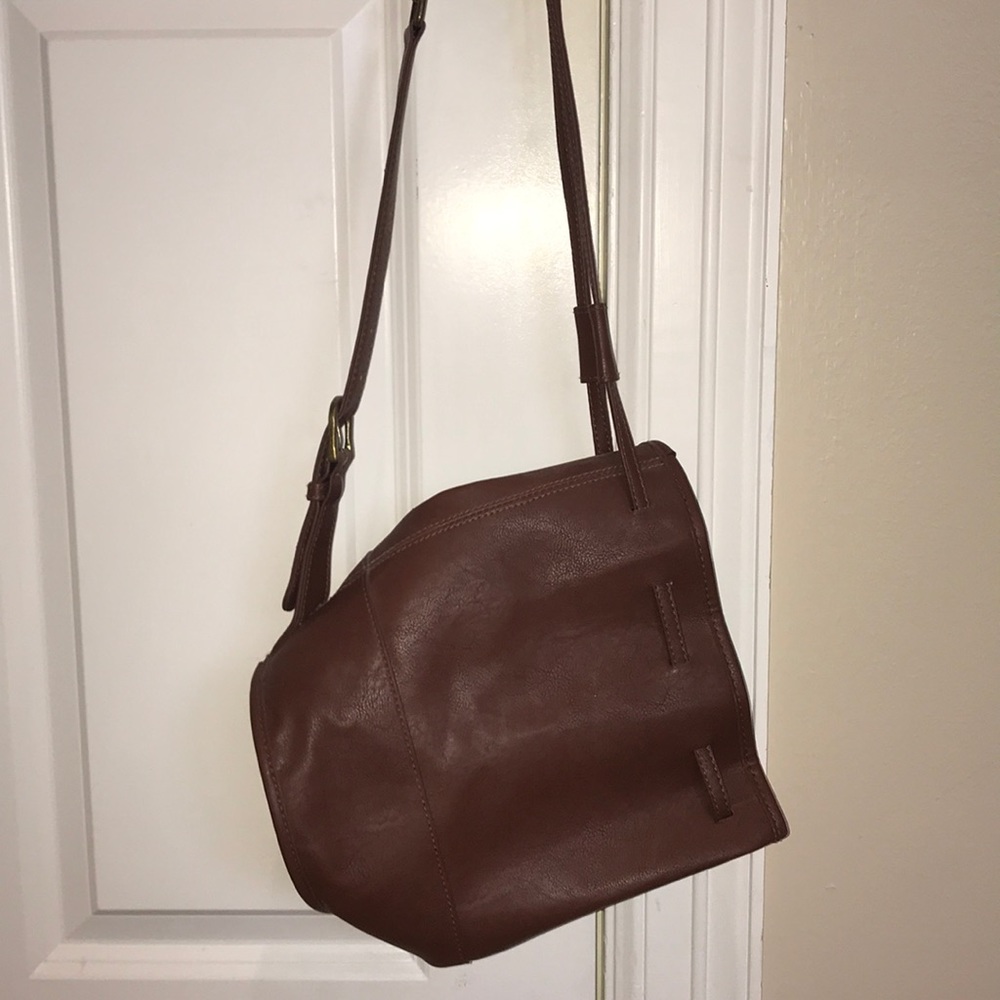 Brown Leather Bucket Bag from UO